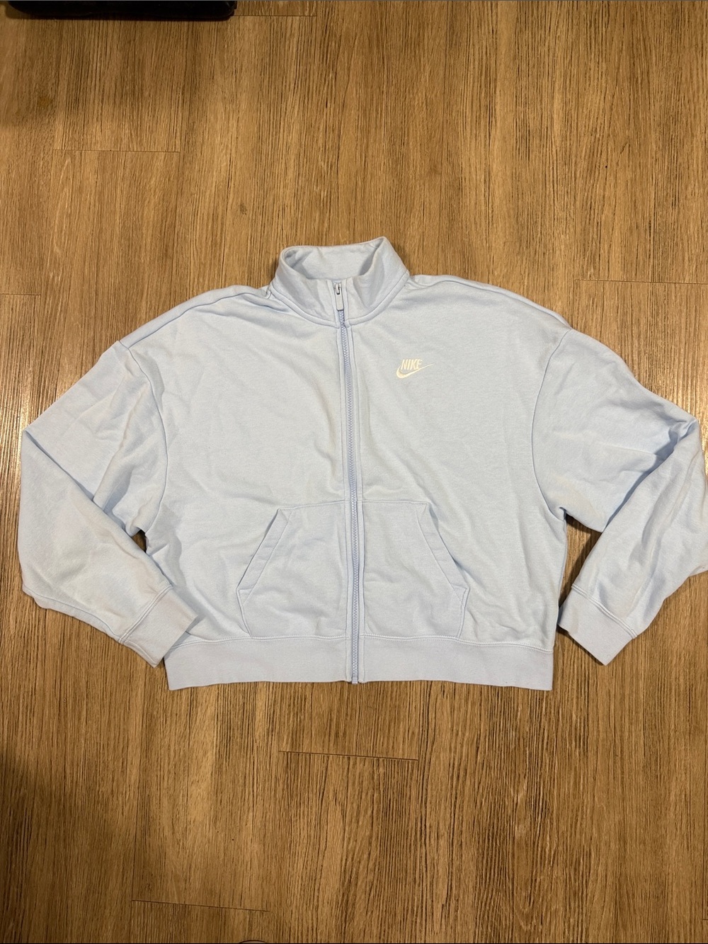 Nike Women's Pale Blue Full-Zip Bomber Jacket M